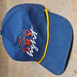 Blue Drummond Dry Light Cap with Yellow Accent Vintage Beer Hat